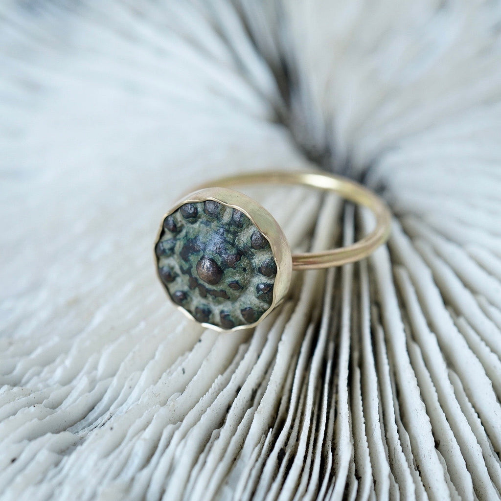 Gold and Bronze Bobbly Ring Badger's Velvet