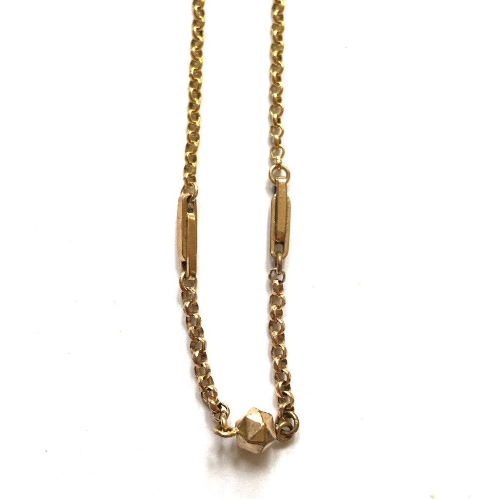 Vintage Ball and Bar Necklace