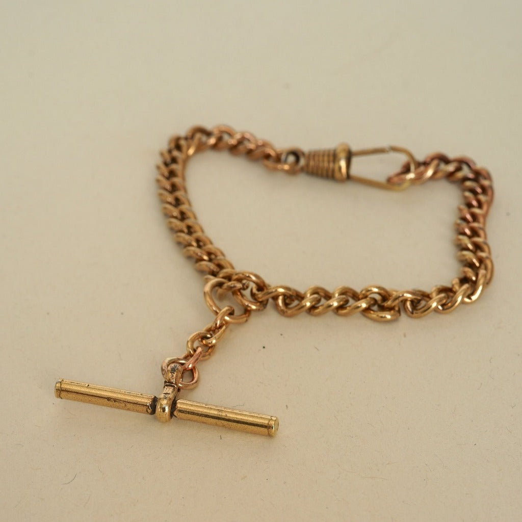 Albert Chain and T Bar Bracelet Badgers Velvet