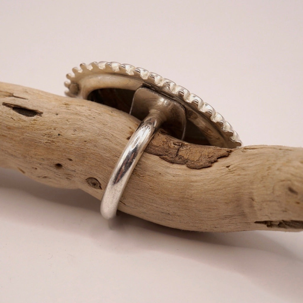 Large Silver Edwardian Ring