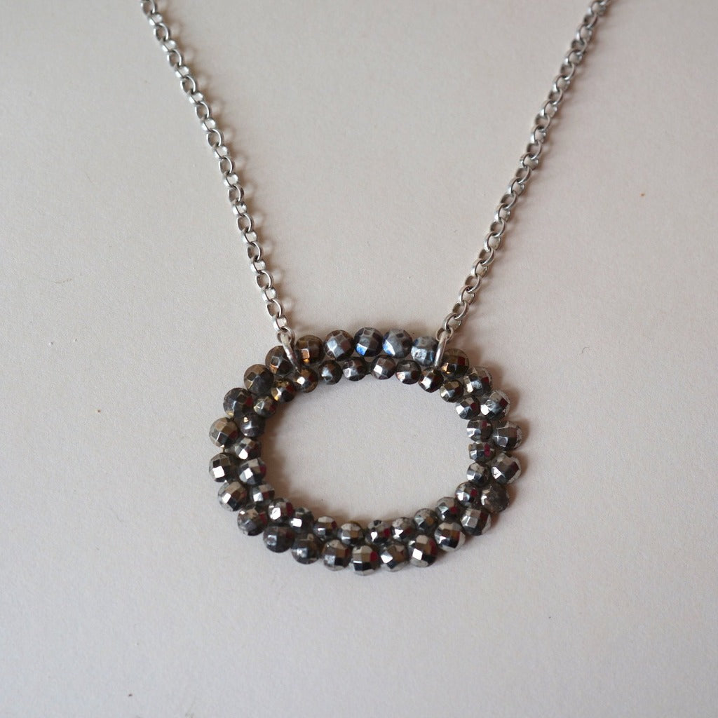 Georgian Cut Steel Buckle Necklace.