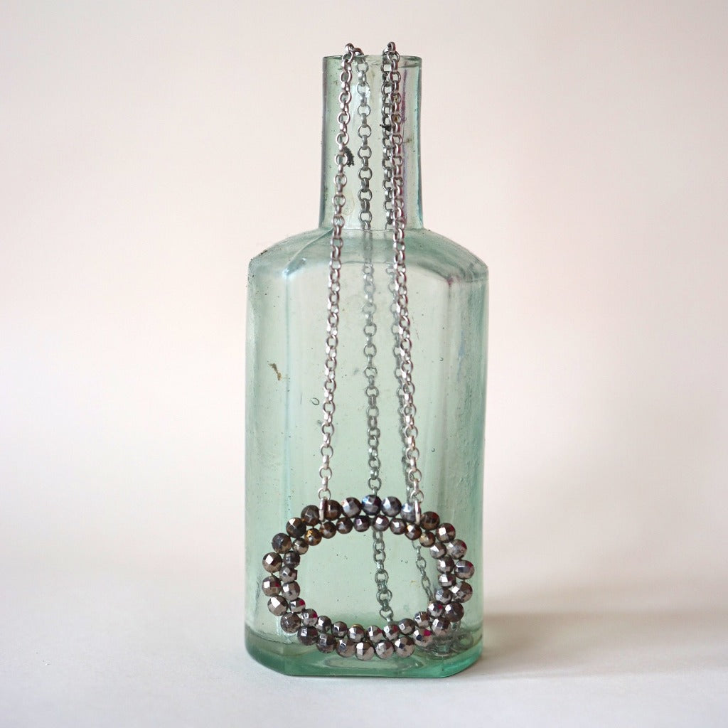 Georgian Cut Steel Buckle Necklace.