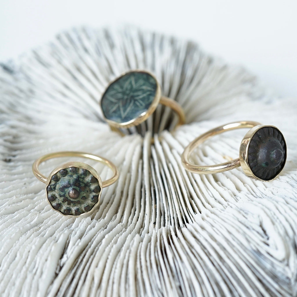 Gold and Bronze Rings Badger's Velvet