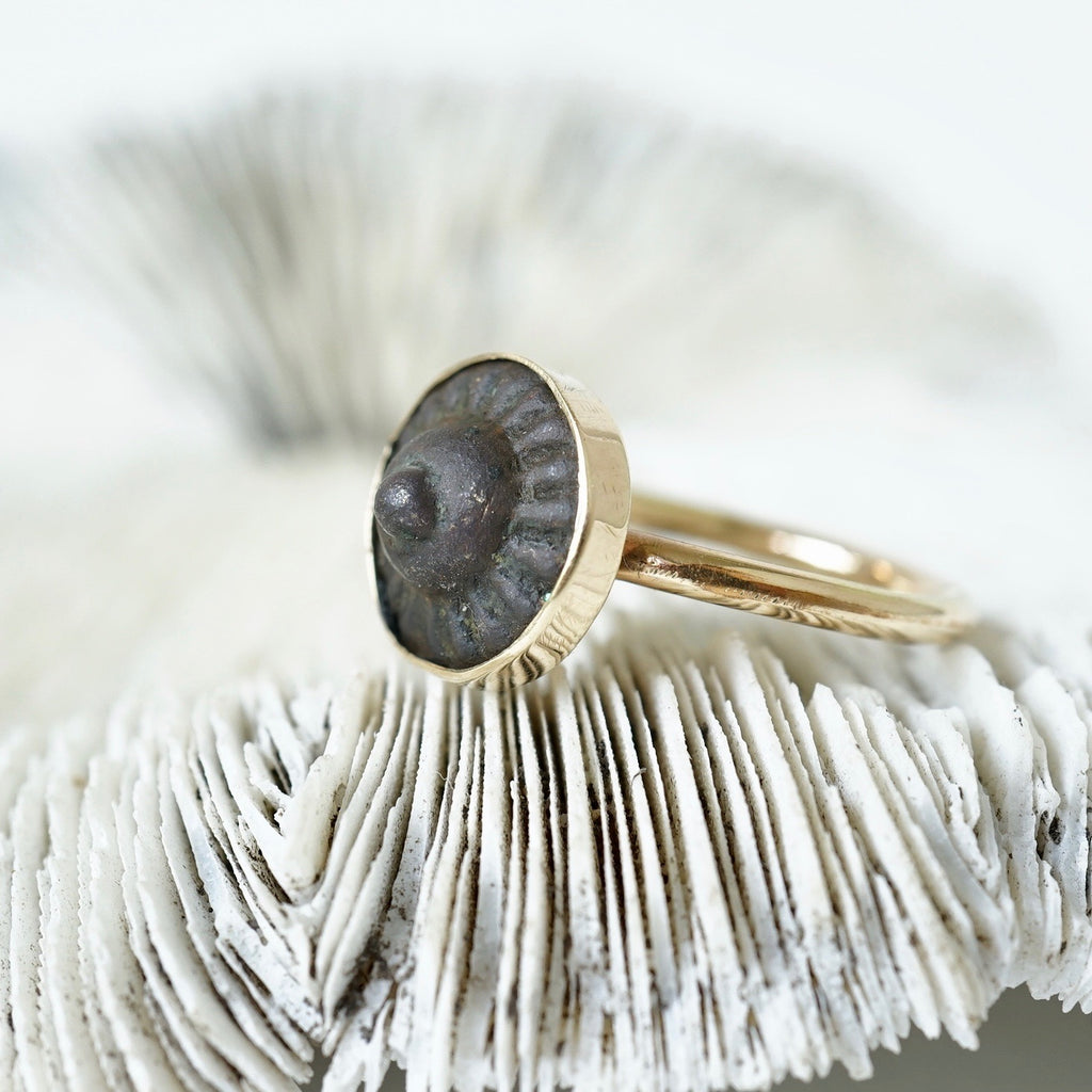 Gold and Bronze Concentric Circle Ring