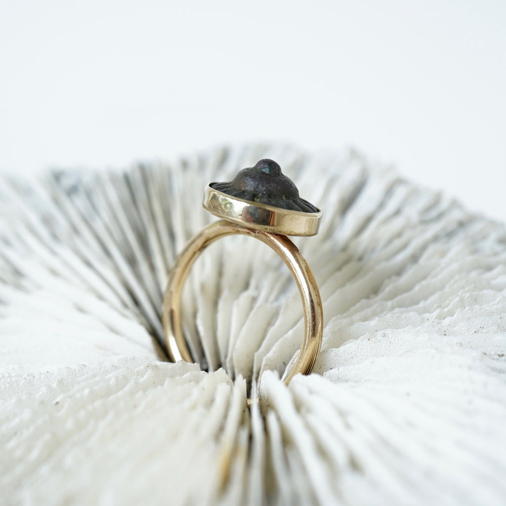 Gold and Bronze Concentric Circle Ring Badger's Velvet