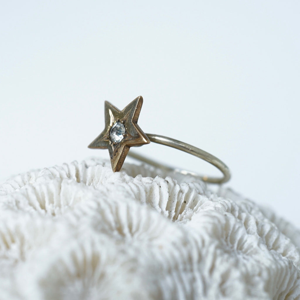9ct Gold and Diamond Star Ring