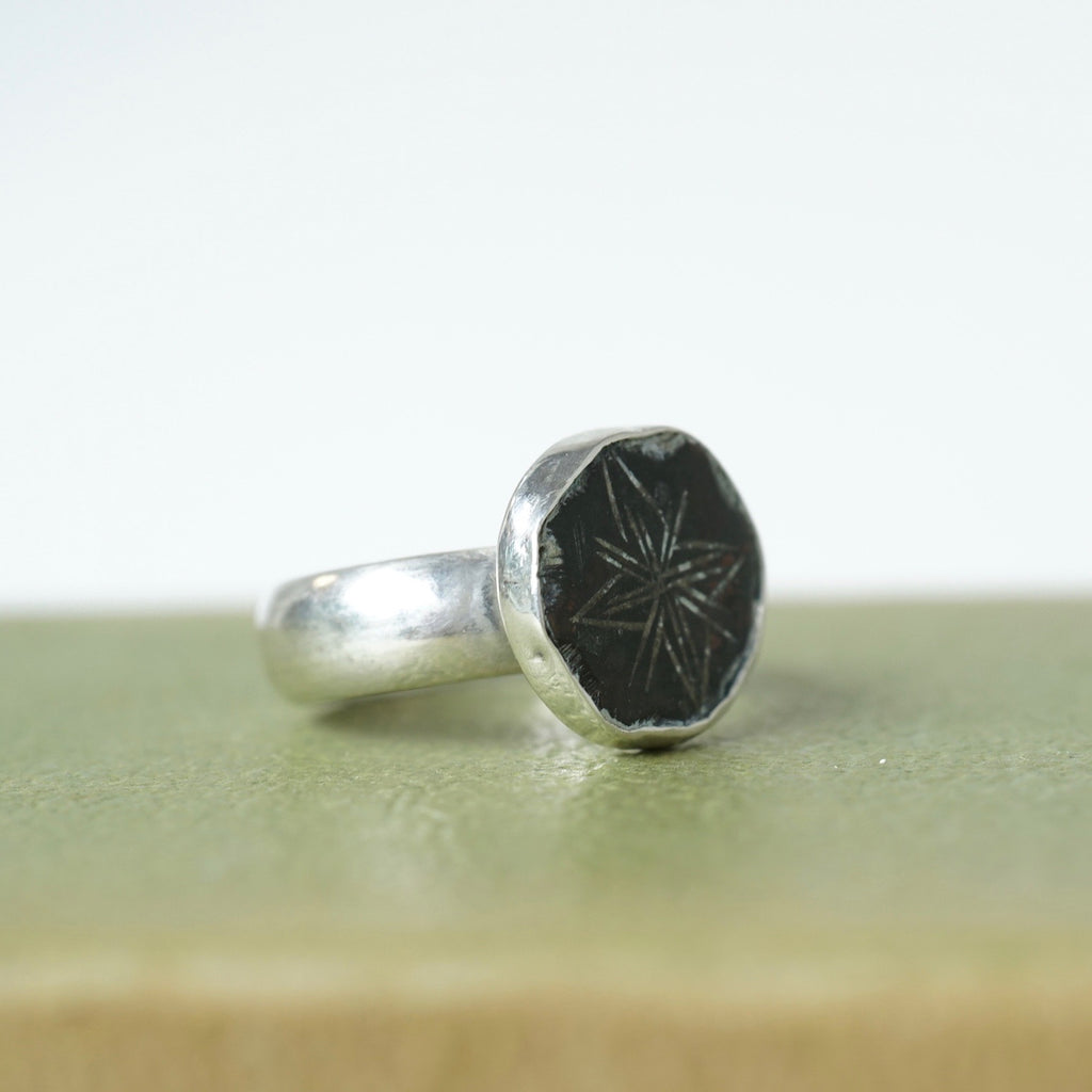 Silver and Bronze Little  Star Ring