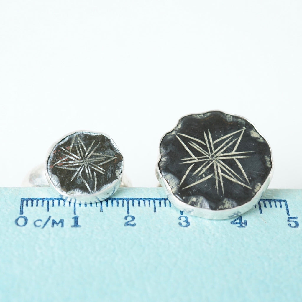 Silver and Bronze Little  Star Ring