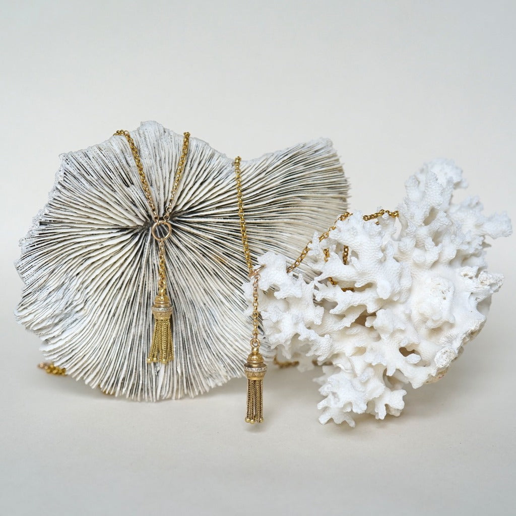 Two Gold Antique Tassle Necklaces Badger's Velvet