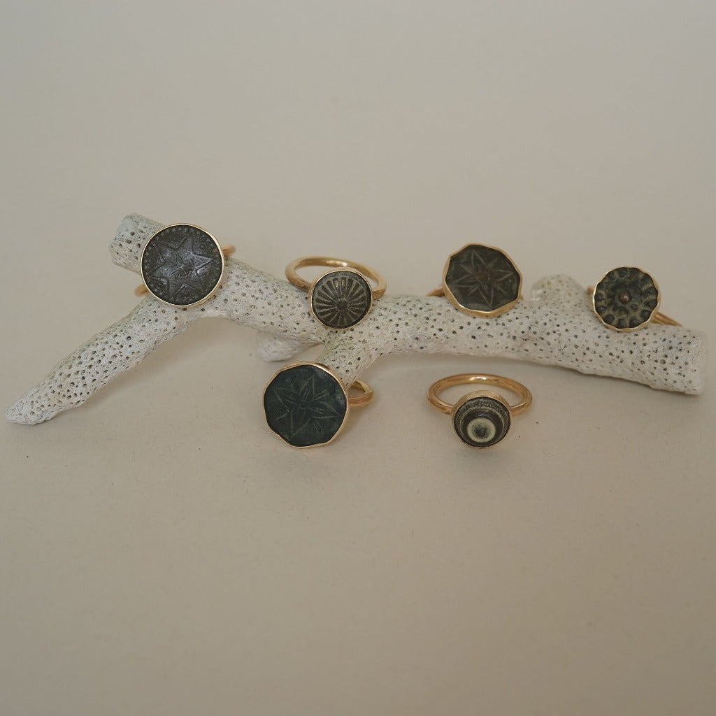 Gold and Bronze Cast Star Ring.