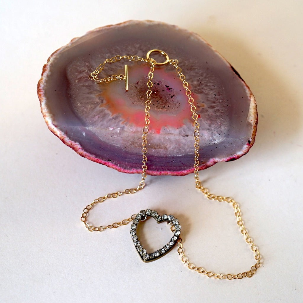 9ct Gold Victorian Circle necklace V Badger's Velvet