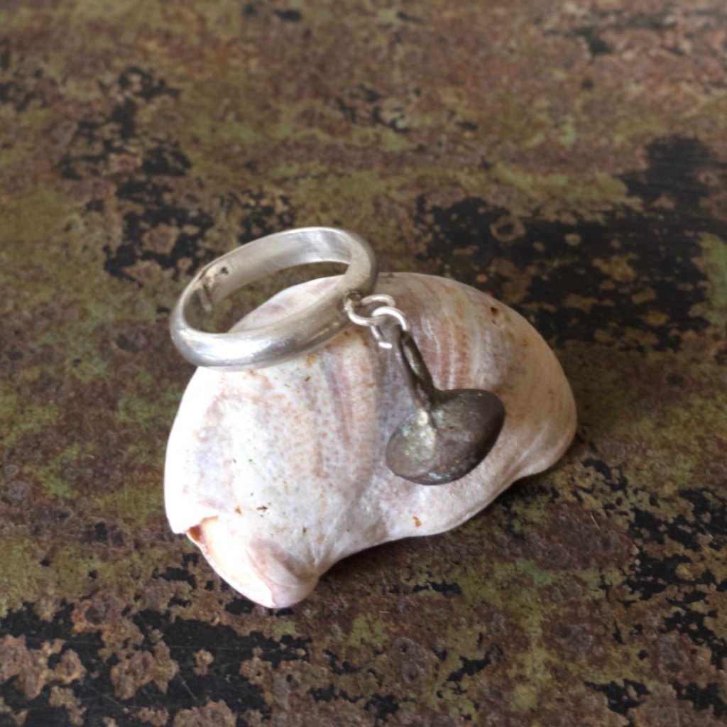 Silver and Antique Bronze Dangle Rings