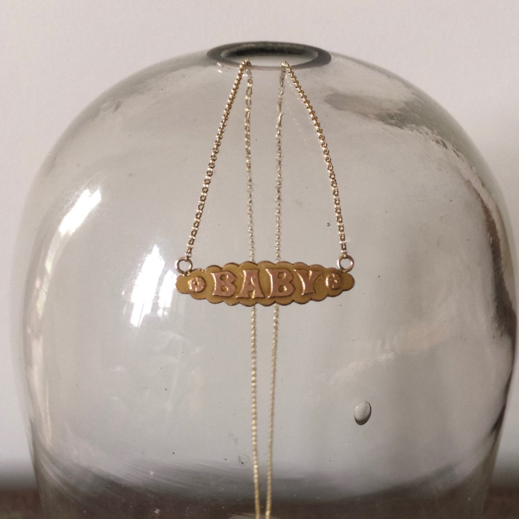 Beautiful BABY, 9ct Rose & yellow Gold Heart Necklace