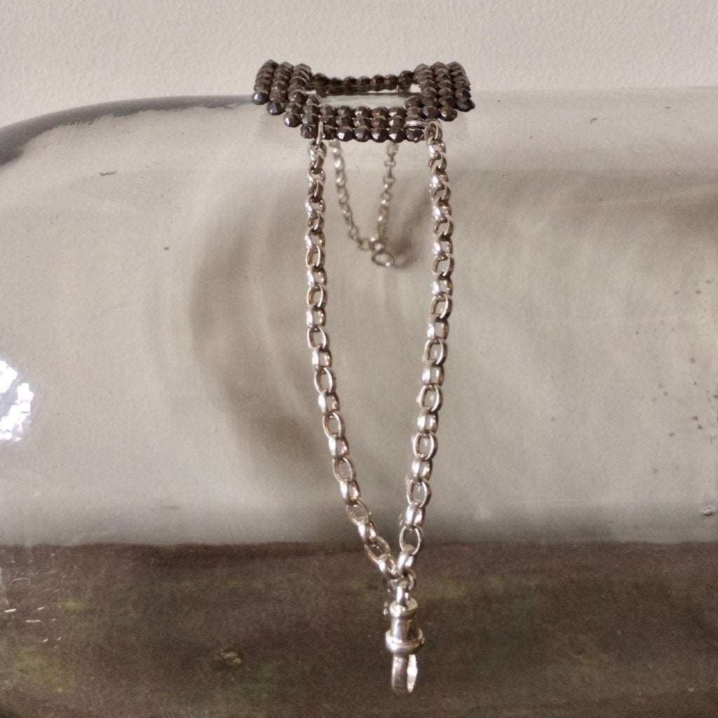 Georgian Cut steel and silver Bracelet Badger's Velvet