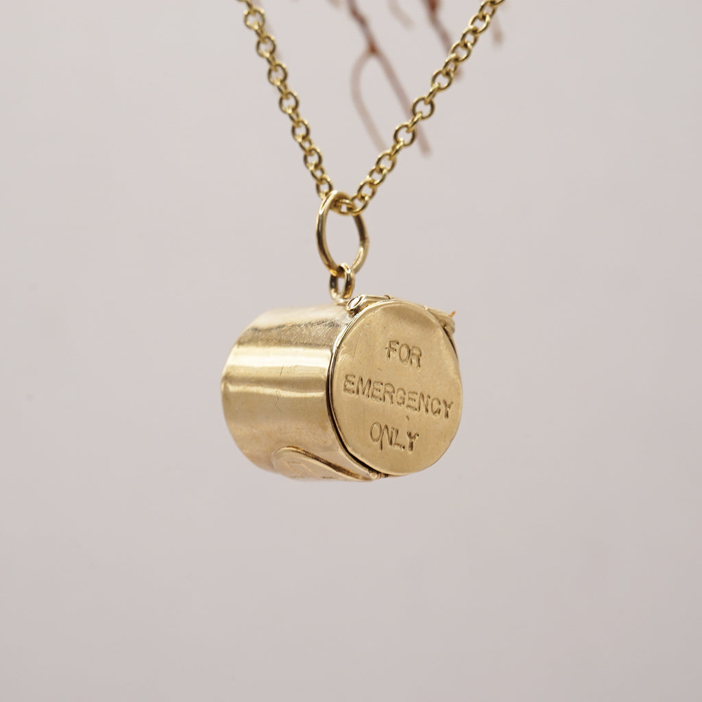 Gold Pill Box Necklace