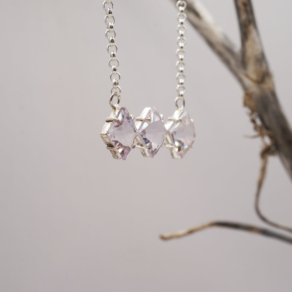 Silver and Pale Amethyst Necklace