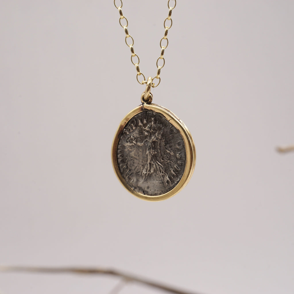 Gold and Silver Roman coin necklace