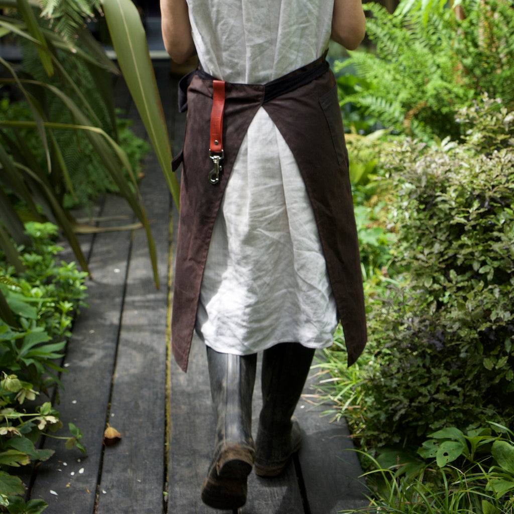Waxed cotton Garden Apron