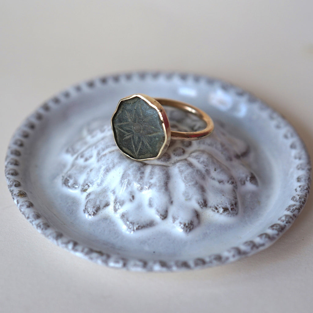 Gold and Bronze Star Flower Ring.