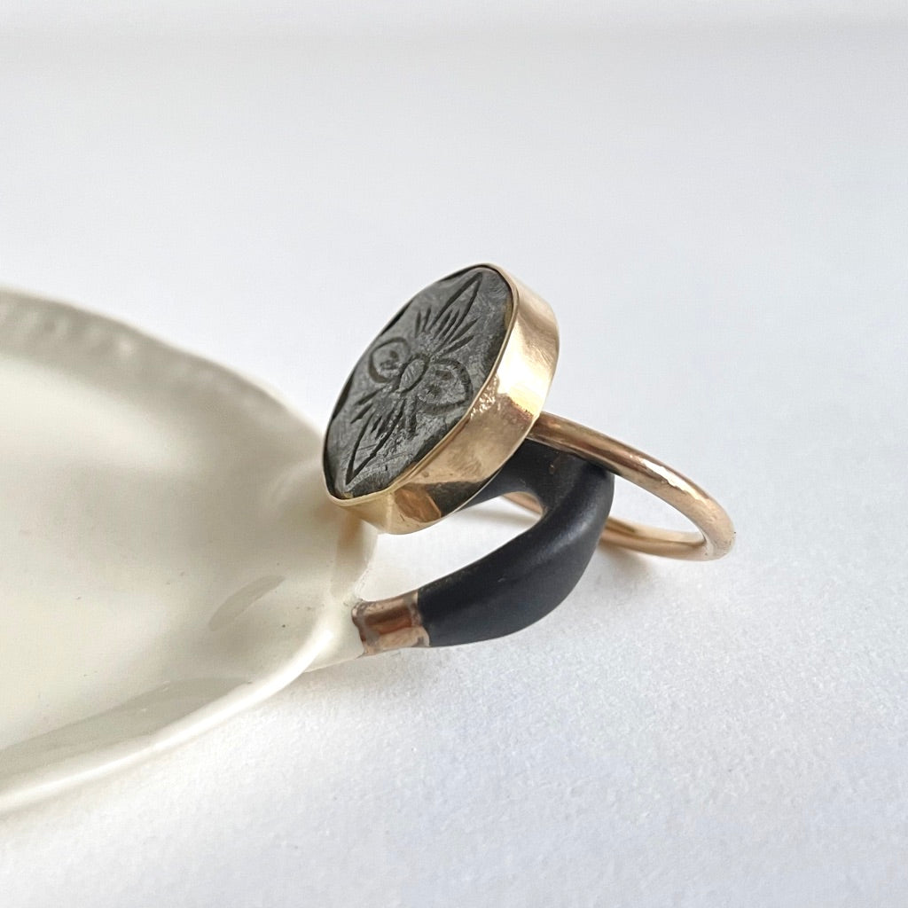 Gold and Bronze Flower Star Ring.