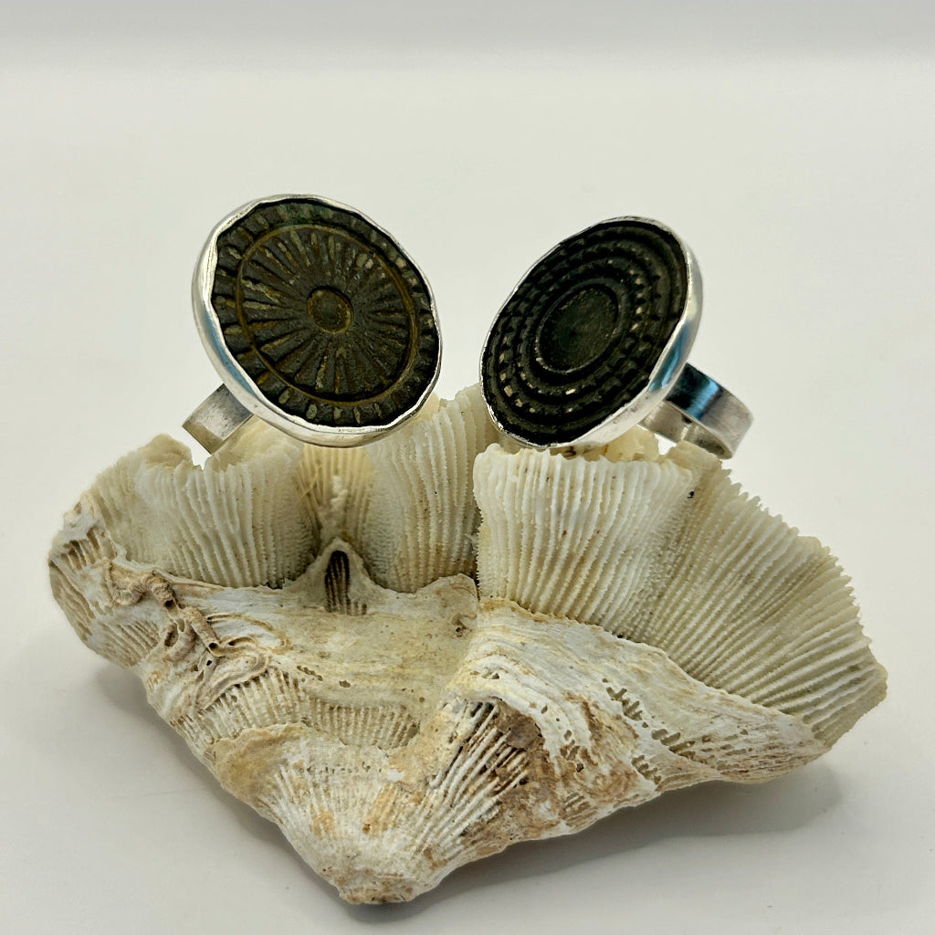 Antique Silver and Bronze Rings 