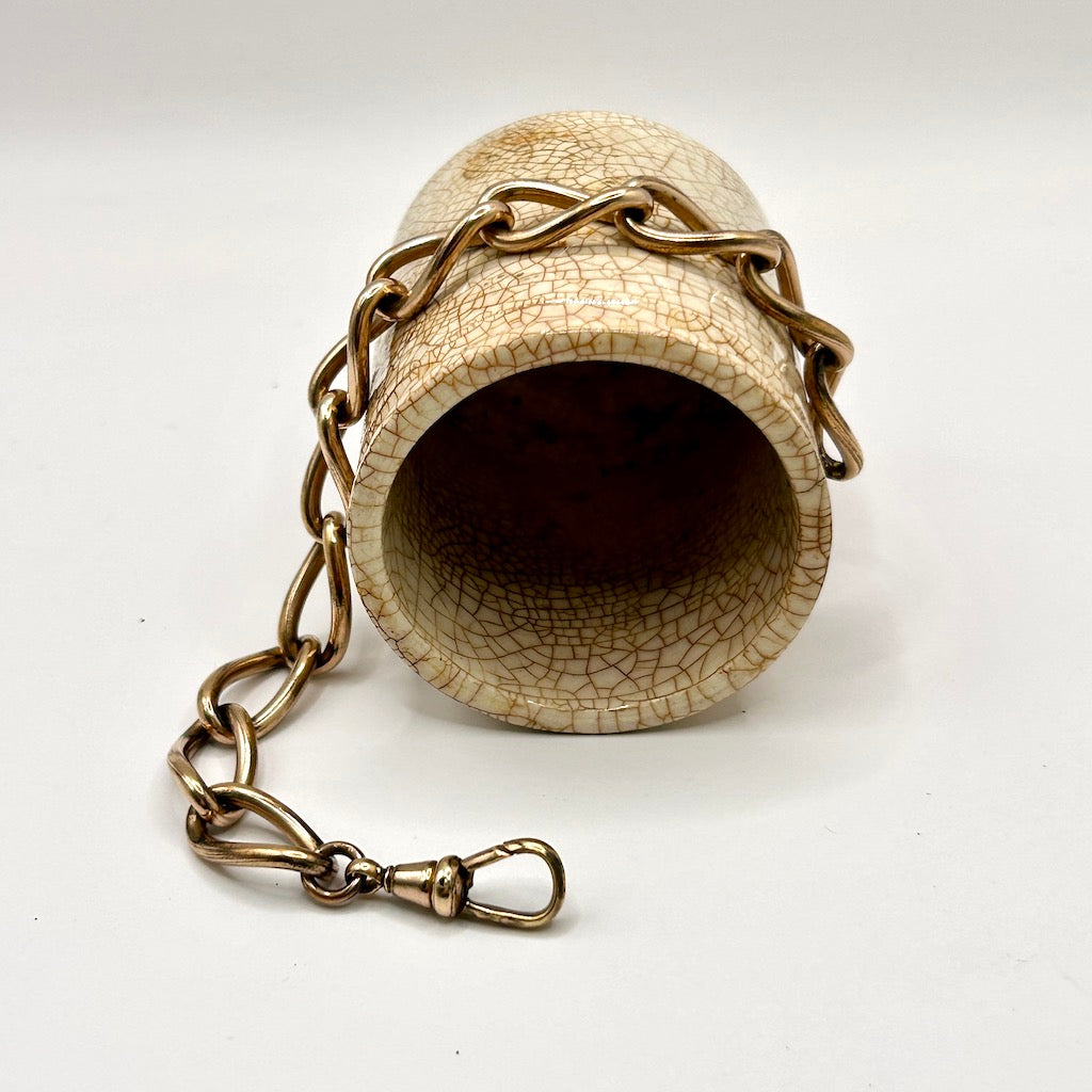 Heavy Victorian Elongated Curb Link Bracelet
