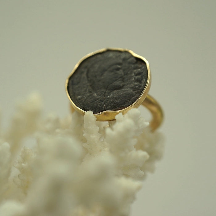 Roman Coin Gold Ring