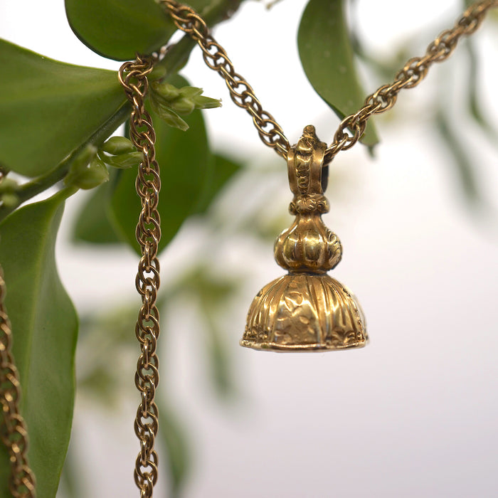 Gold Georgian Fob necklace