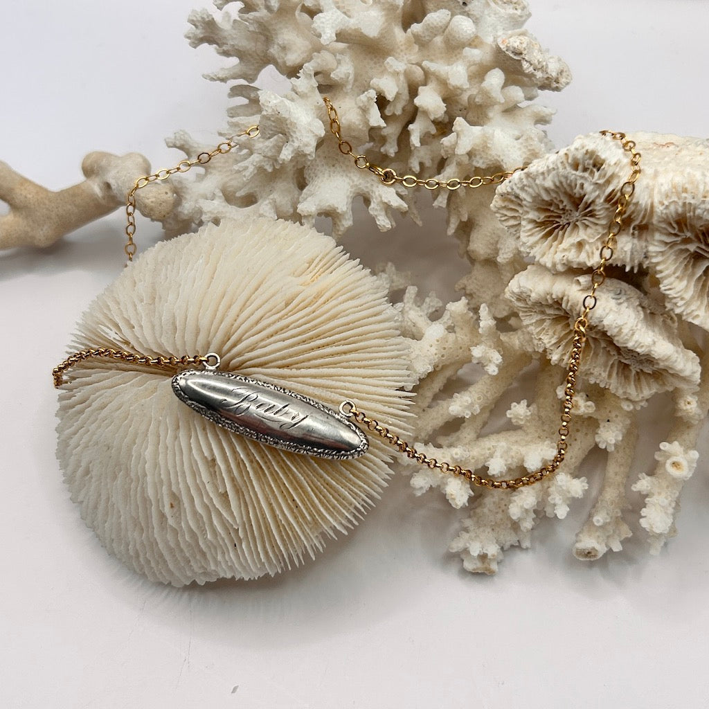 Silver Baby and Gold Antique Necklace