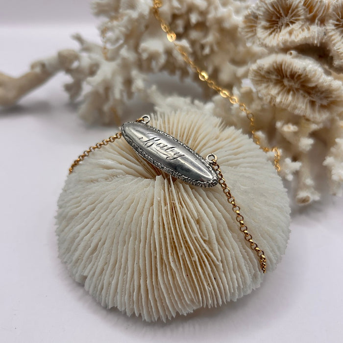 Silver Baby and Gold Antique Necklace