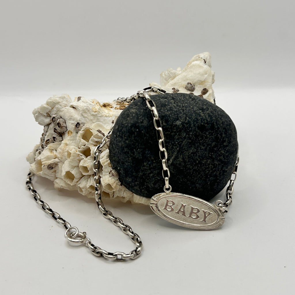 Silver Oval Baby Necklace