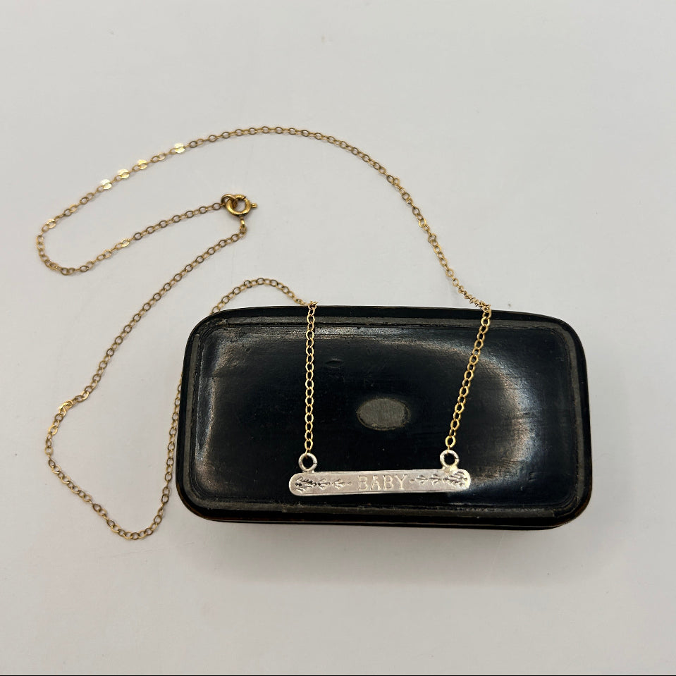 Silver and Gold Baby Necklace
