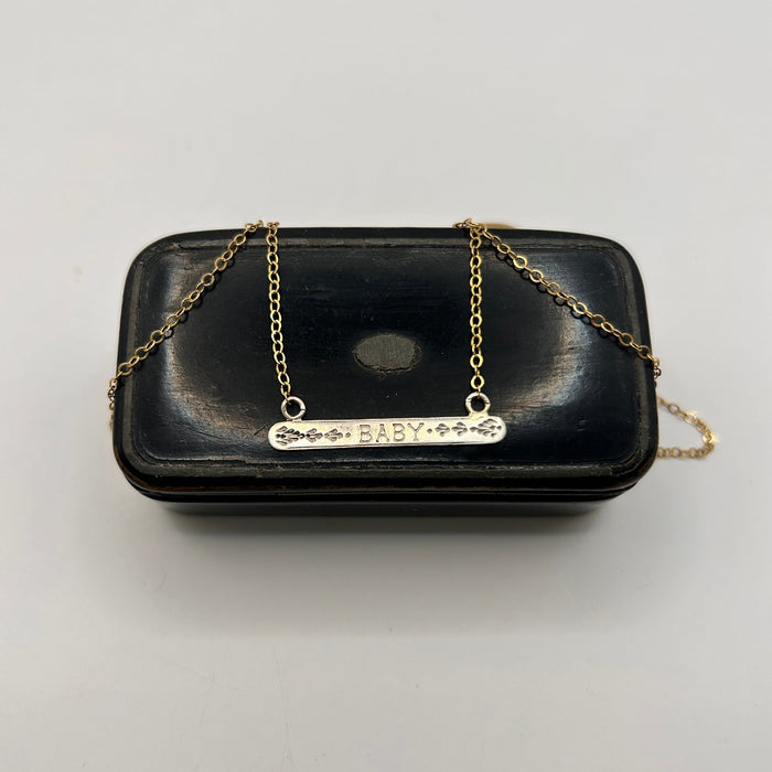 Silver and Gold Antique Baby Necklace 