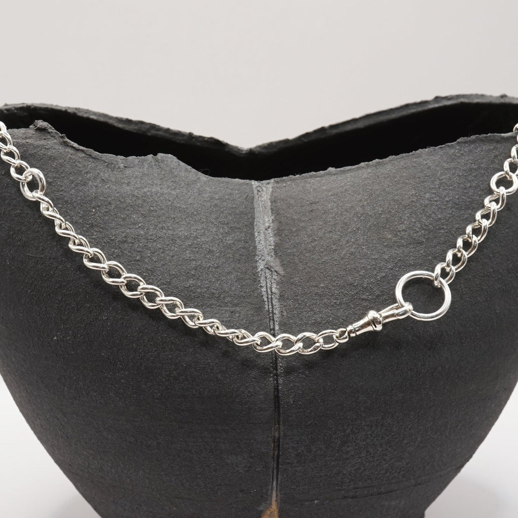 Vintage Silver Watch Chain Necklace
