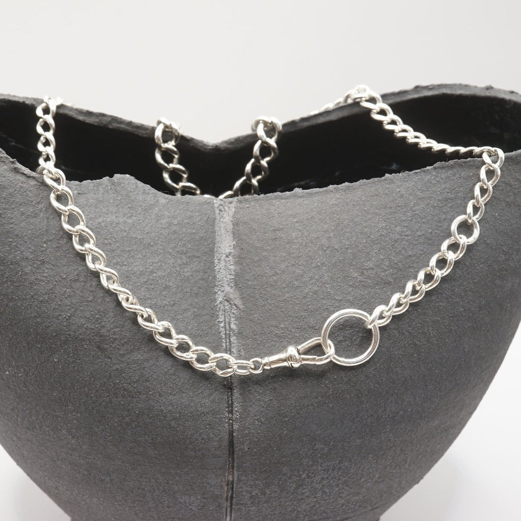 Vintage Silver Watch Chain Necklace