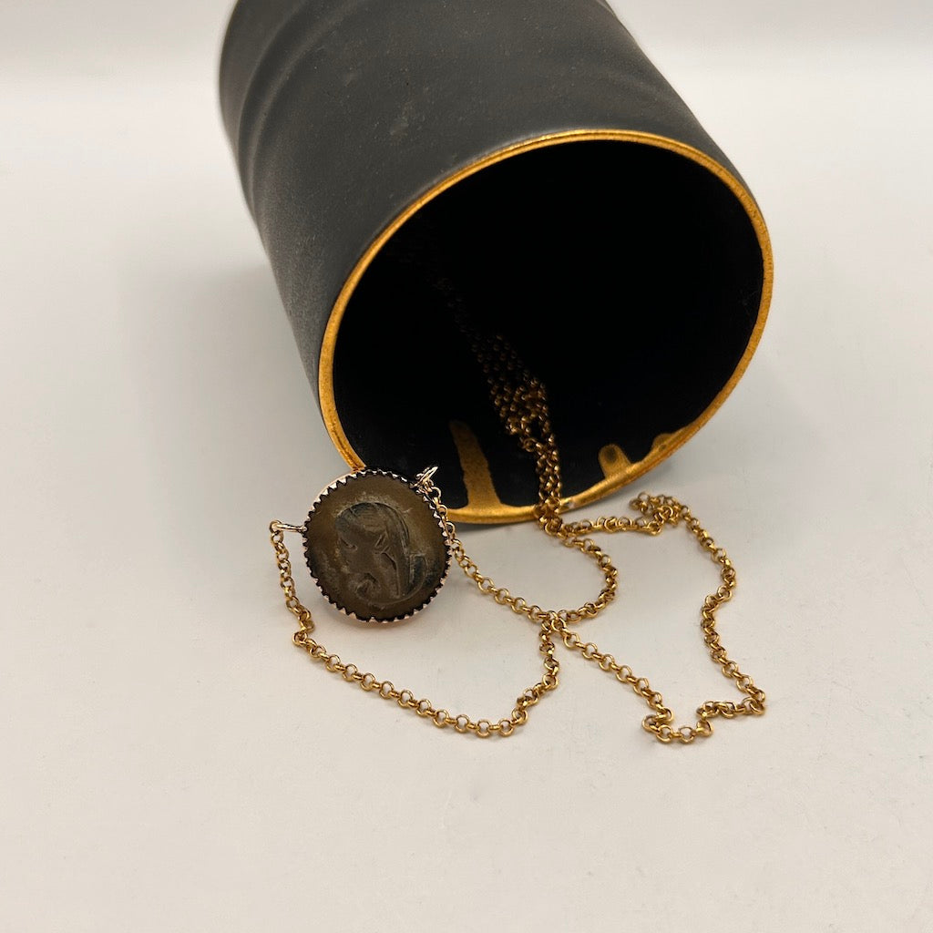 Soapstone Goddess Necklace Badgers Velvet