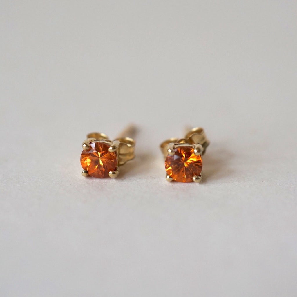 9ct Gold and Citrine Stud Earrings
