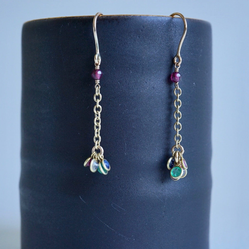 9ct Gold & Precious Gemstone Earrings