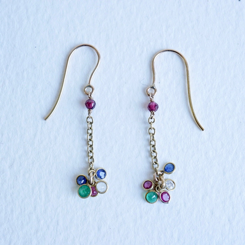 9ct Gold & Precious Gemstone Earrings