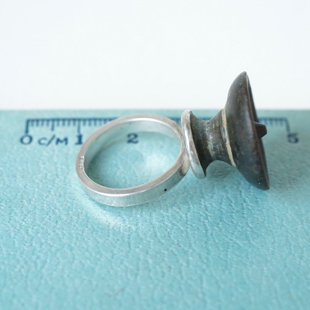 Antique Bronze Tall Ring