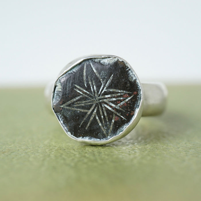 Silver and Bronze Little  Star Ring