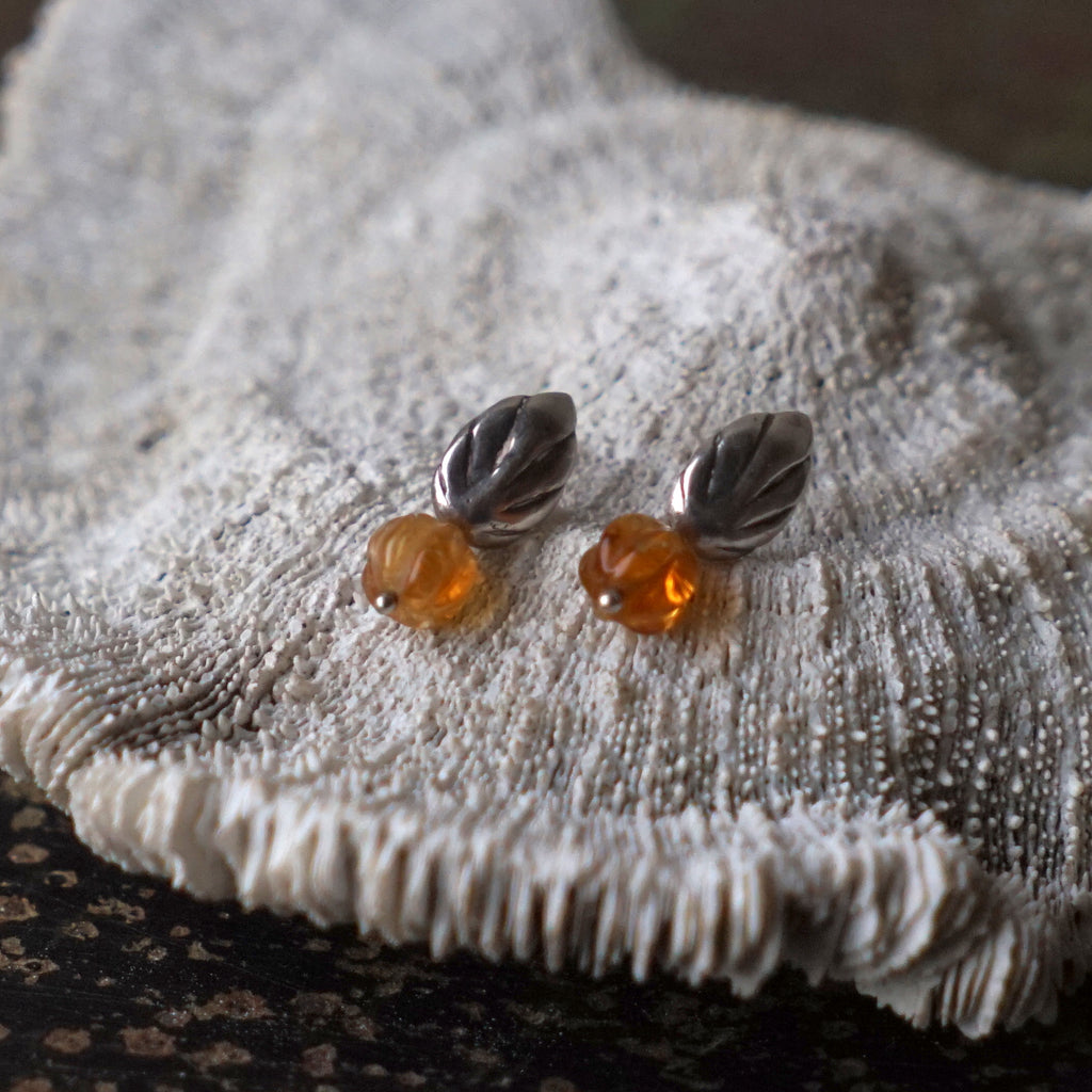 Silver and Citrine Earrings