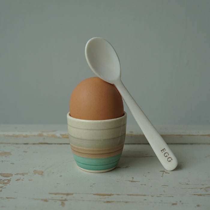 handmade Bone egg spoon. Bovine 