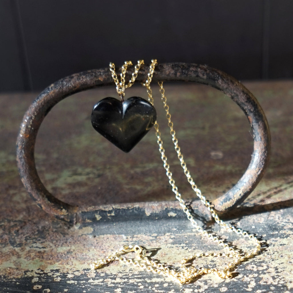 Whitby Jet Heart Necklace