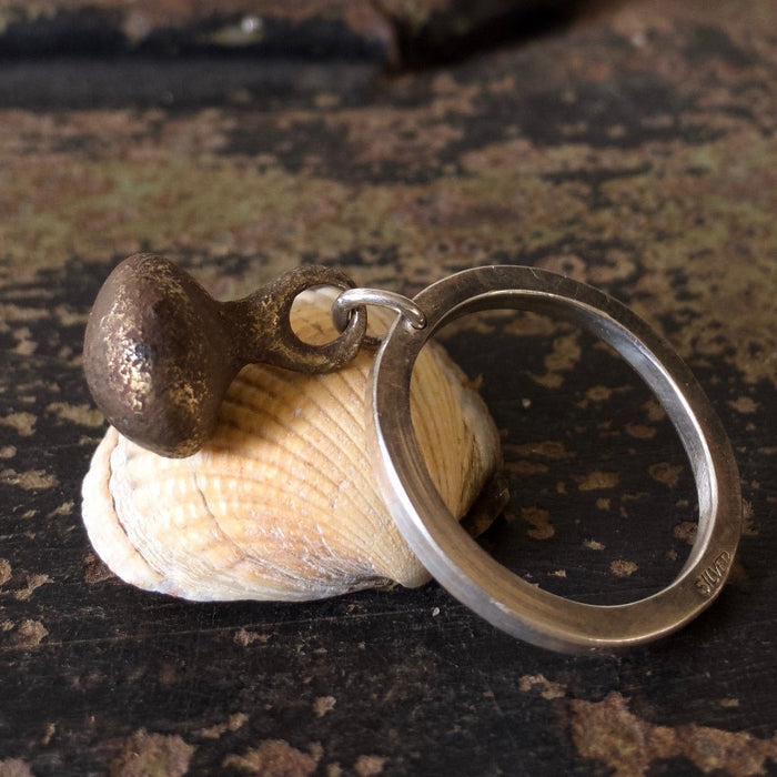 Silver and Antique Bronze Dangle Rings