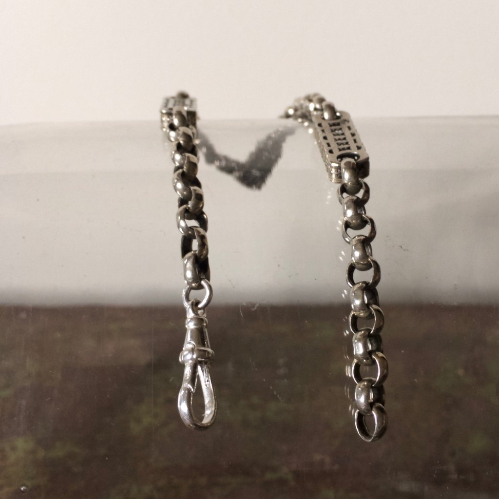 Silver Albert watch chain bracelet 