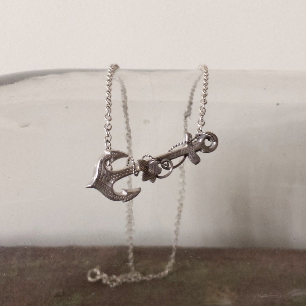 1917 Silver Anchor & Belcher Chain.