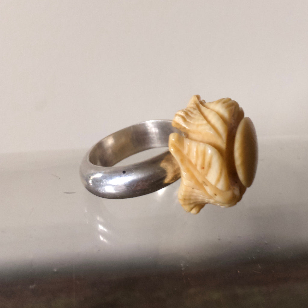Georgian Bone and Silver  Ring