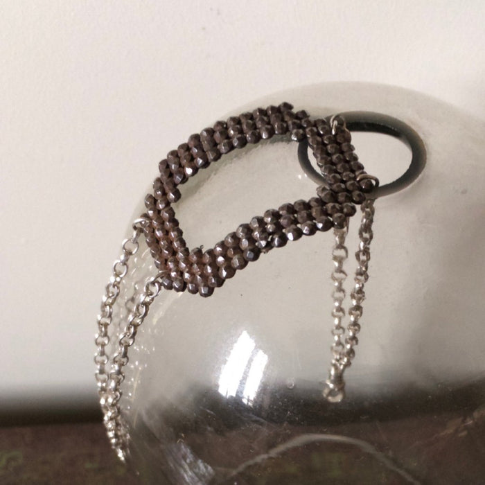 Georgian Cut steel and silver Bracelet Badger's Velvet 