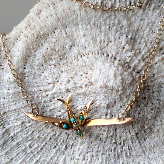 Gold Swallow Necklace